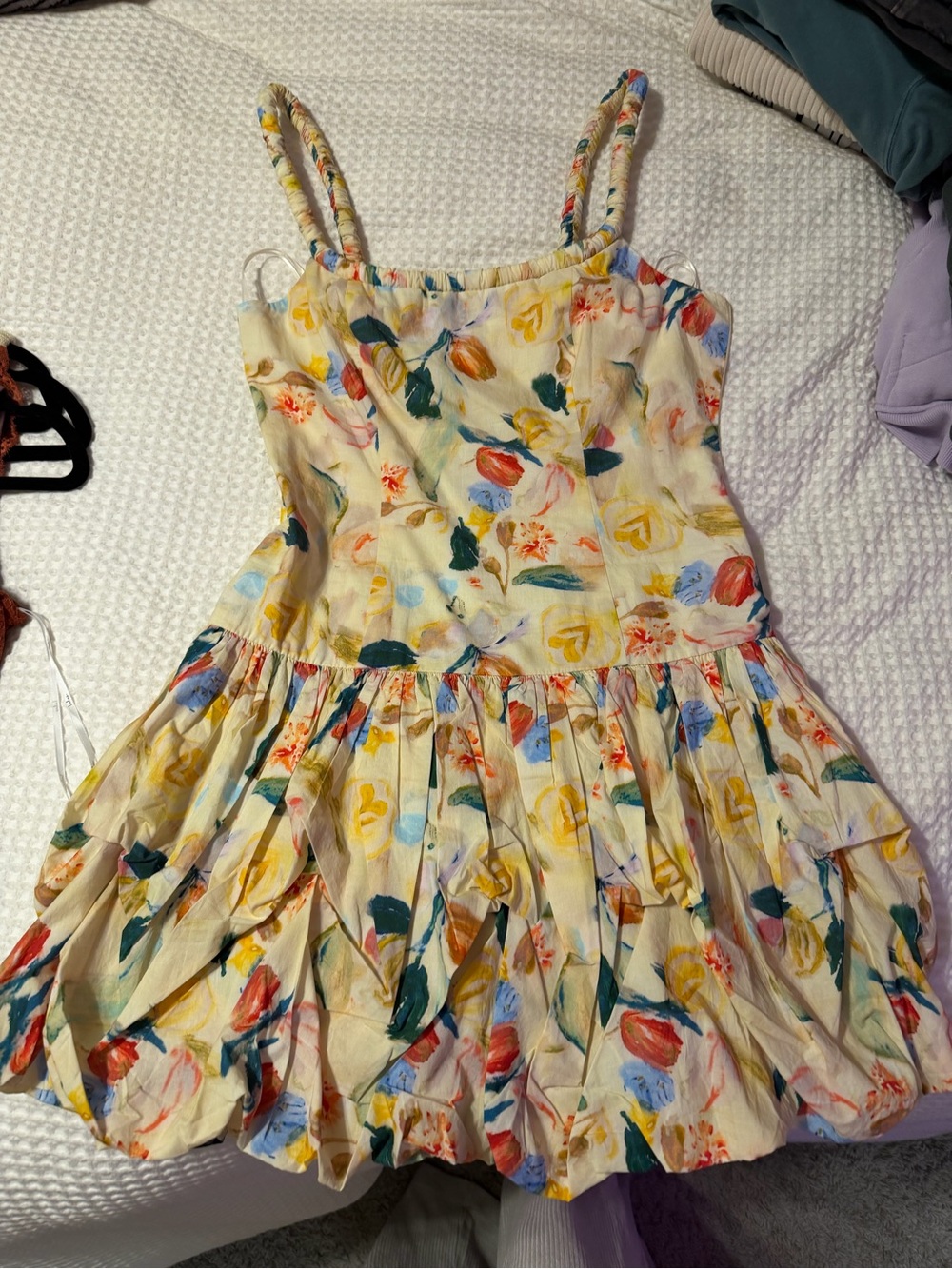 Astr Keyla Dress in Yellow Green Floral